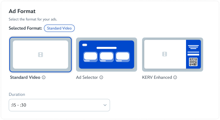 Lightweight visual card selection